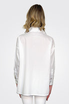 Border Button Up Shirt - White by Hubert Gasser — alternate view