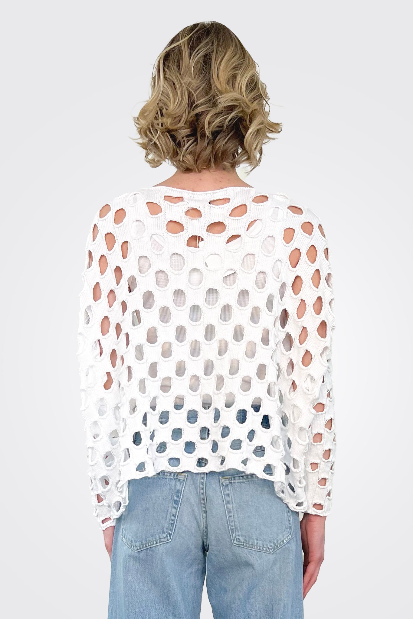 Lula Cutout Pullover - White by Shannon Passero — alternate view