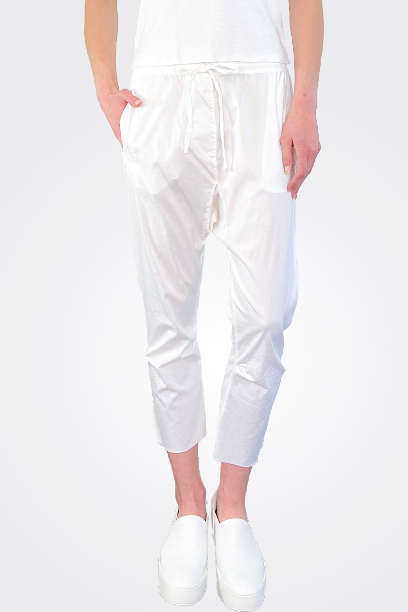 3/4 Pants - White — alternate view
