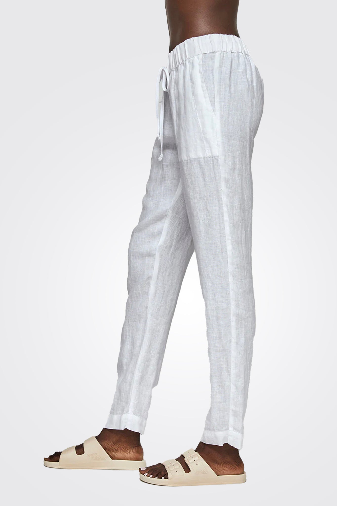 Easy Linen Pant - White by Enza Costa — view 3