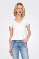 V Neck Tee - White by Dylan — view 3