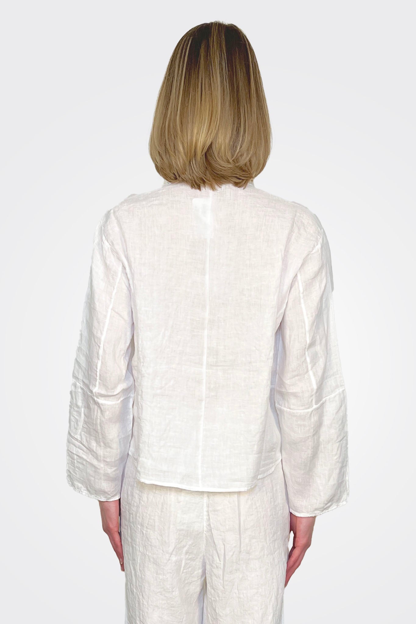 Crop Boxy Shirt - White by Transit Par-Such — view 3