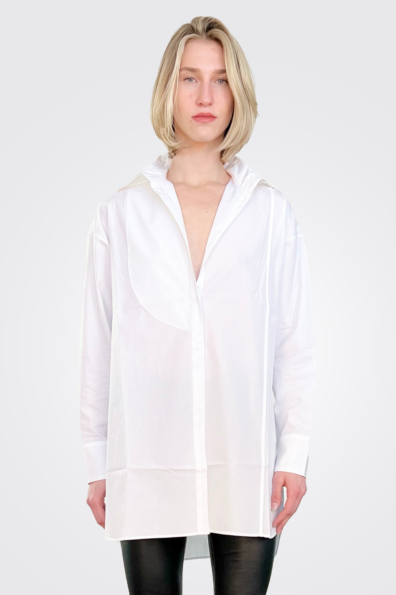 Detailed Button Up Shirt - White by Isabel Benenato — alternate view