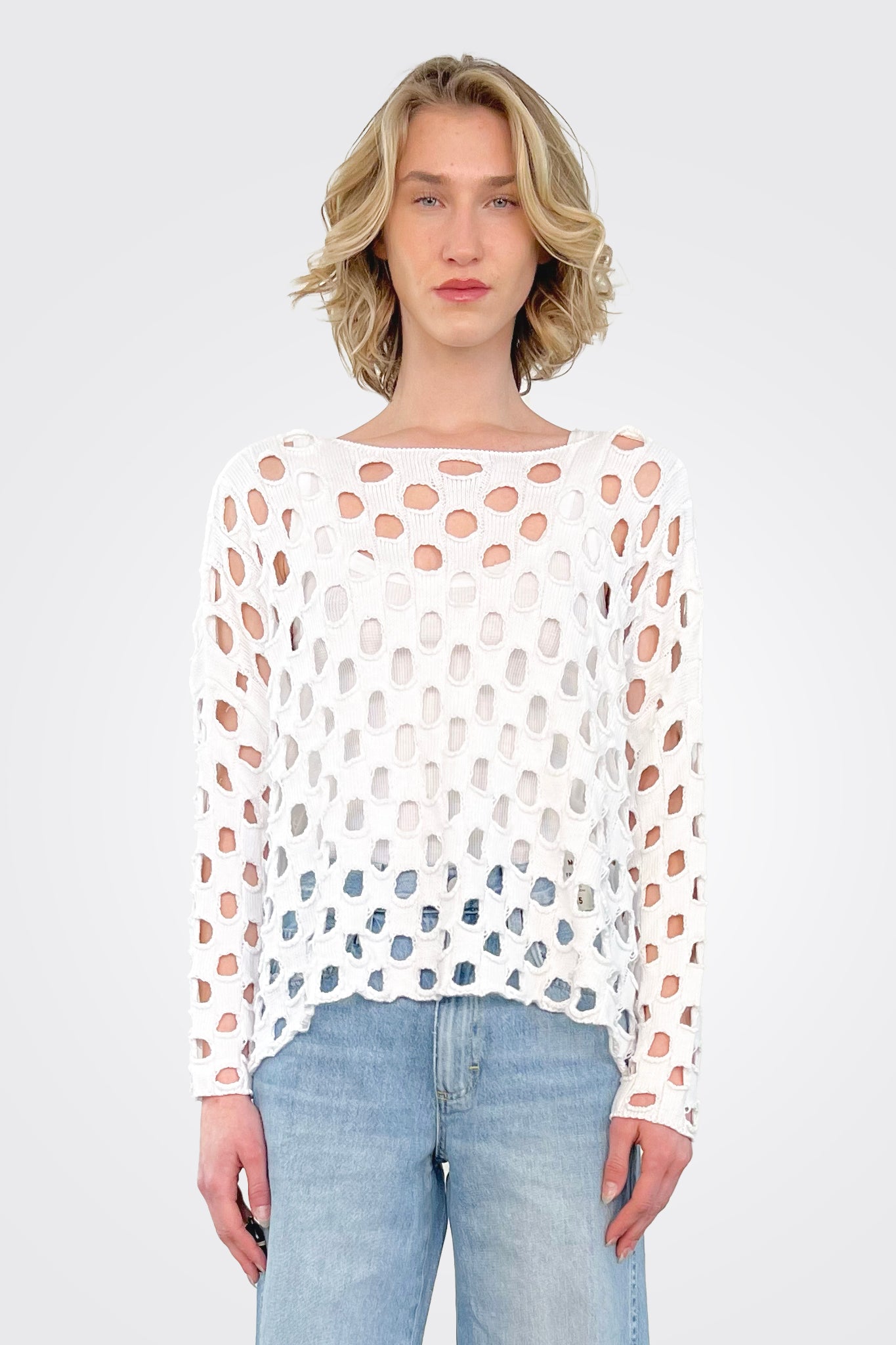 Lula Cutout Pullover - White by Shannon Passero | 25 South Boutiques