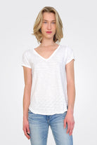 V Neck Tee - White by Dylan | 25 South Boutiques