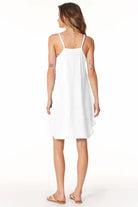 Asymmetrical Hem Dress - White by Bobi — alternate view