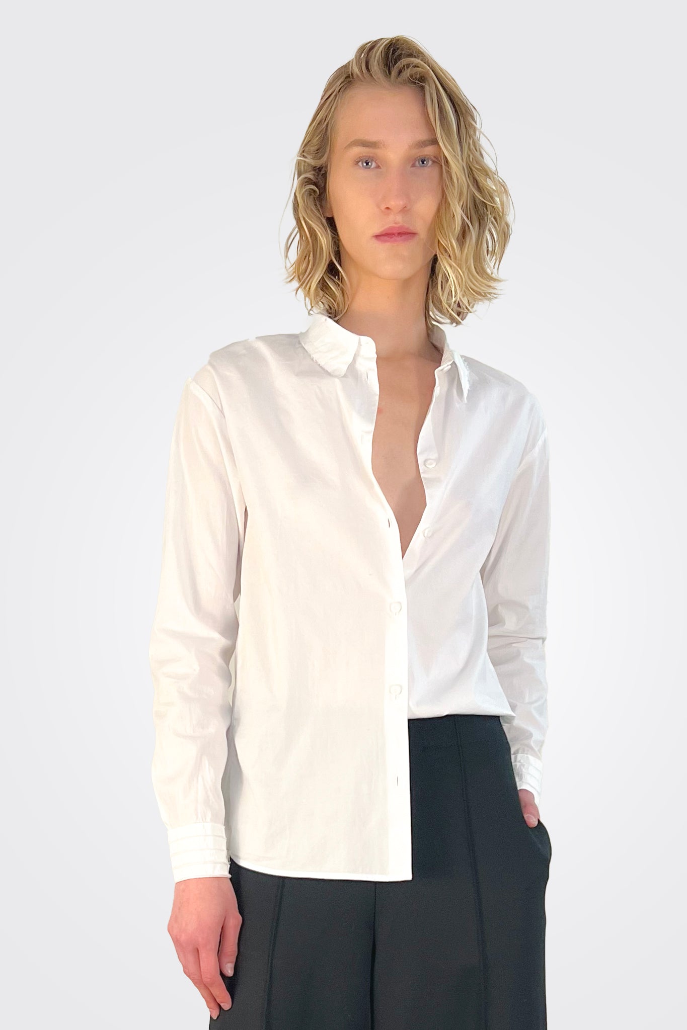 Button Up Shirt - White by Kristensen | 25 South Boutiques