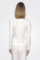 Long Sleeve Cotton Tee - White by Private 0204 — alternate view