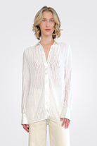 Achty Blouse - Natural White by Charo Ruiz — view 5