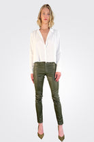 Cropped Button Down Cotton Shirt - White by Private 0204 — alternate view