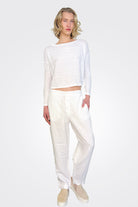 Linen Pocket Pants - White by Transit Par-Such | 25 South Boutiques
