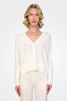 Cashmere Cardigan - White by Private 0204 — alternate view