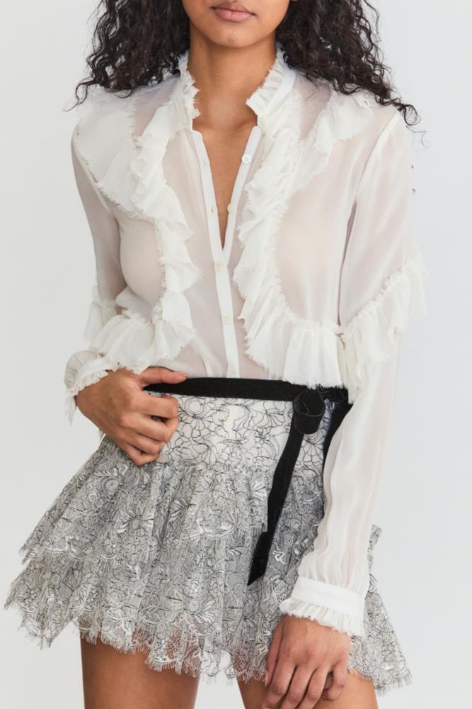 Jelena Blouse - White by LoveShackFancy — view 6