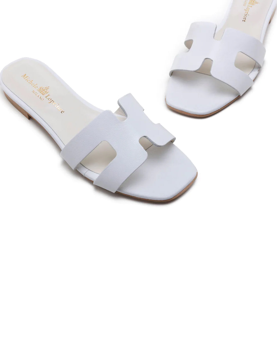 Creta H Slide - Leather White by Michele Lopriore — alternate view