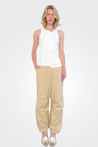 Hellin Jersey Rib Tank - Ecru by Rabens Saloner — alternate view