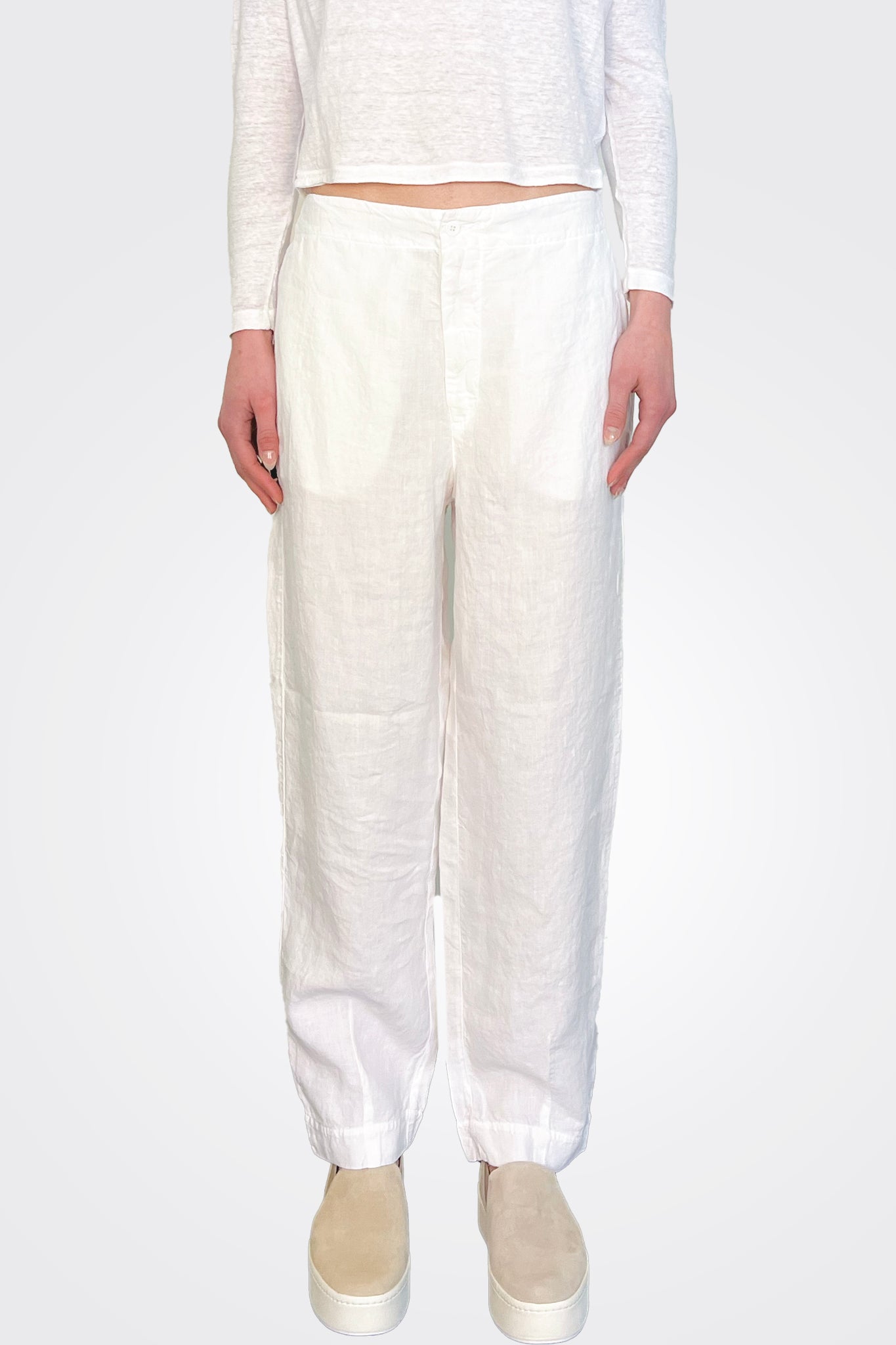 Linen Pocket Pants - White by Transit Par-Such — alternate view