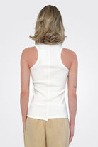 Hellin Jersey Rib Tank - Ecru by Rabens Saloner — view 3