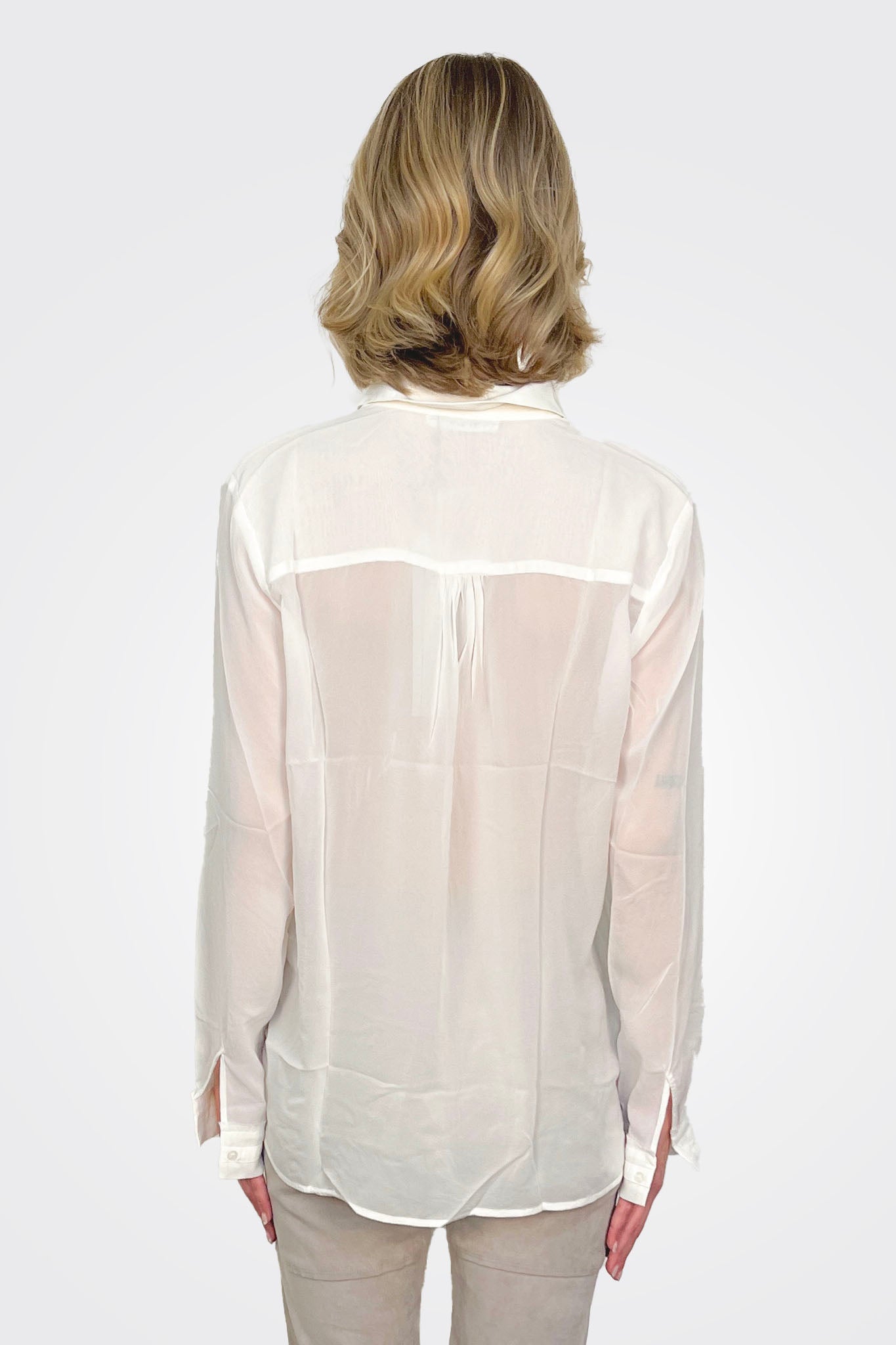 Silk Shirt - White by Kristensen — alternate view