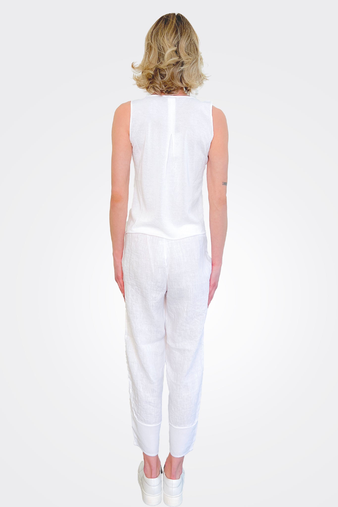 Cropped Ankle Trousers - White by Transit Par-Such — view 3