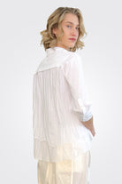 Long Sleeve Hi Lo Shirt - White by European Culture — view 3