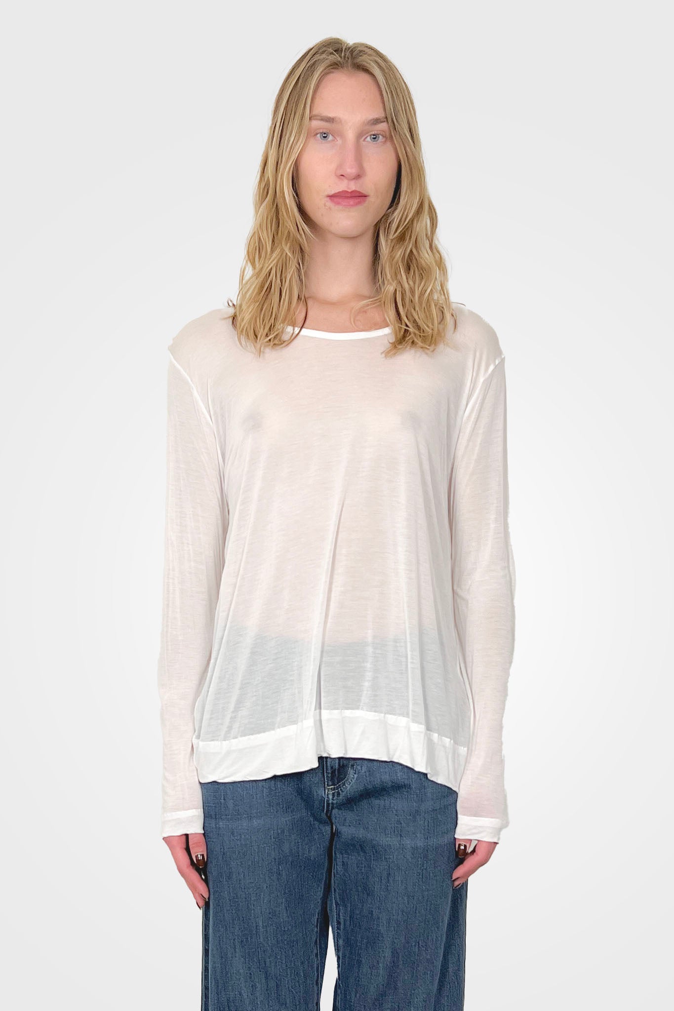 Long Sleeve Blouse - White by Private 0204 | 25 South Boutiques