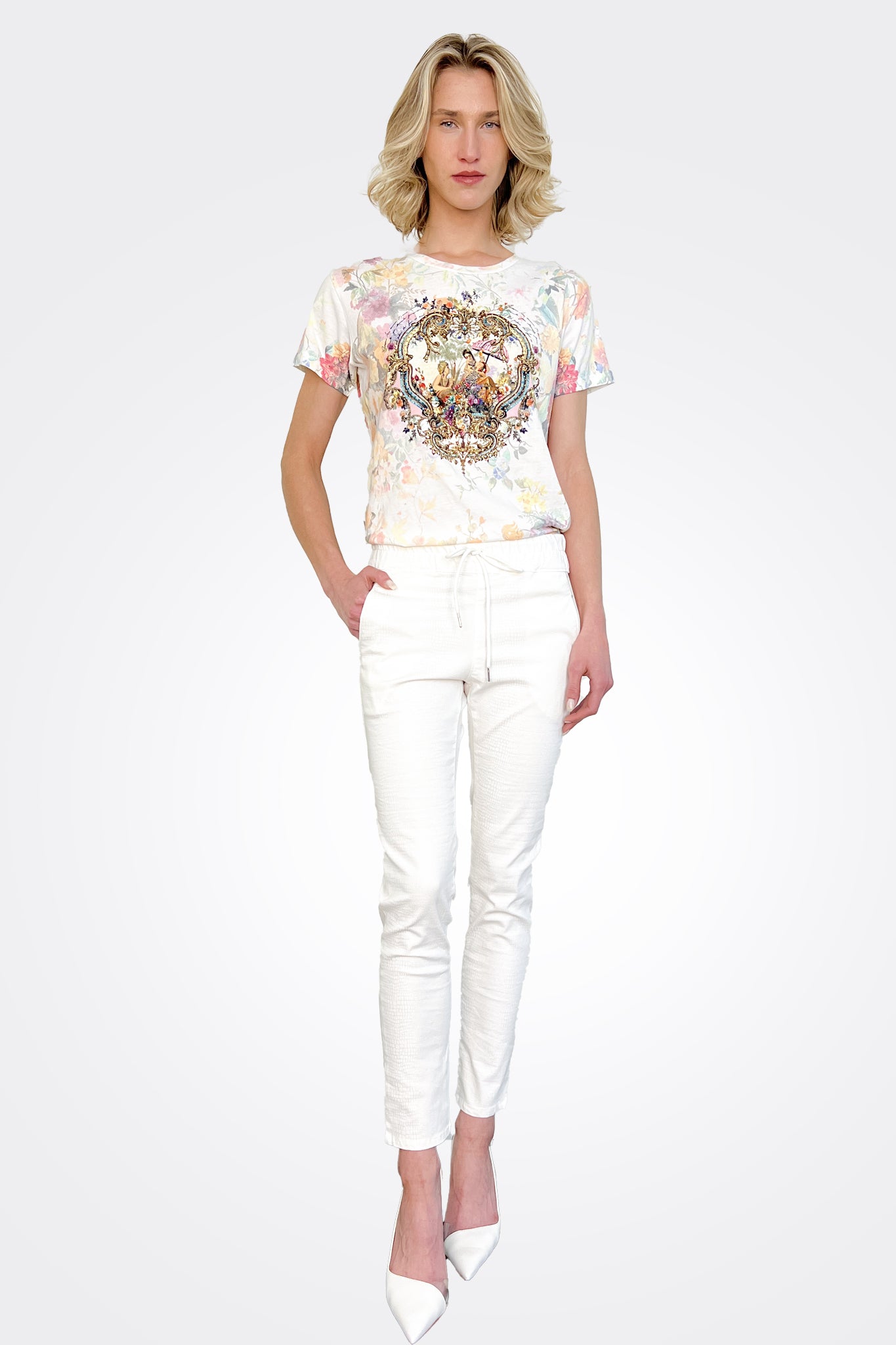 Shely Pants - White Snake by Bevy Flog | 25 South Boutiques