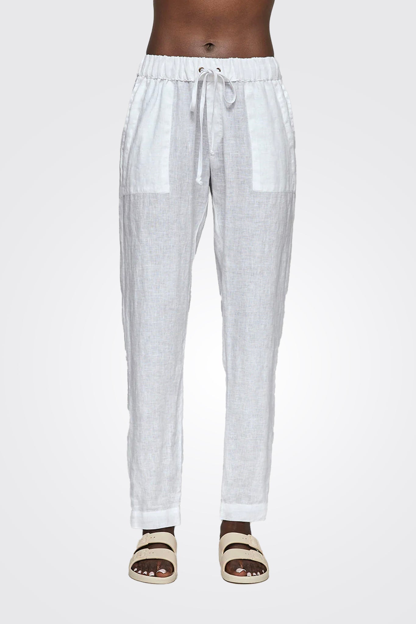 Easy Linen Pant - White by Enza Costa — alternate view