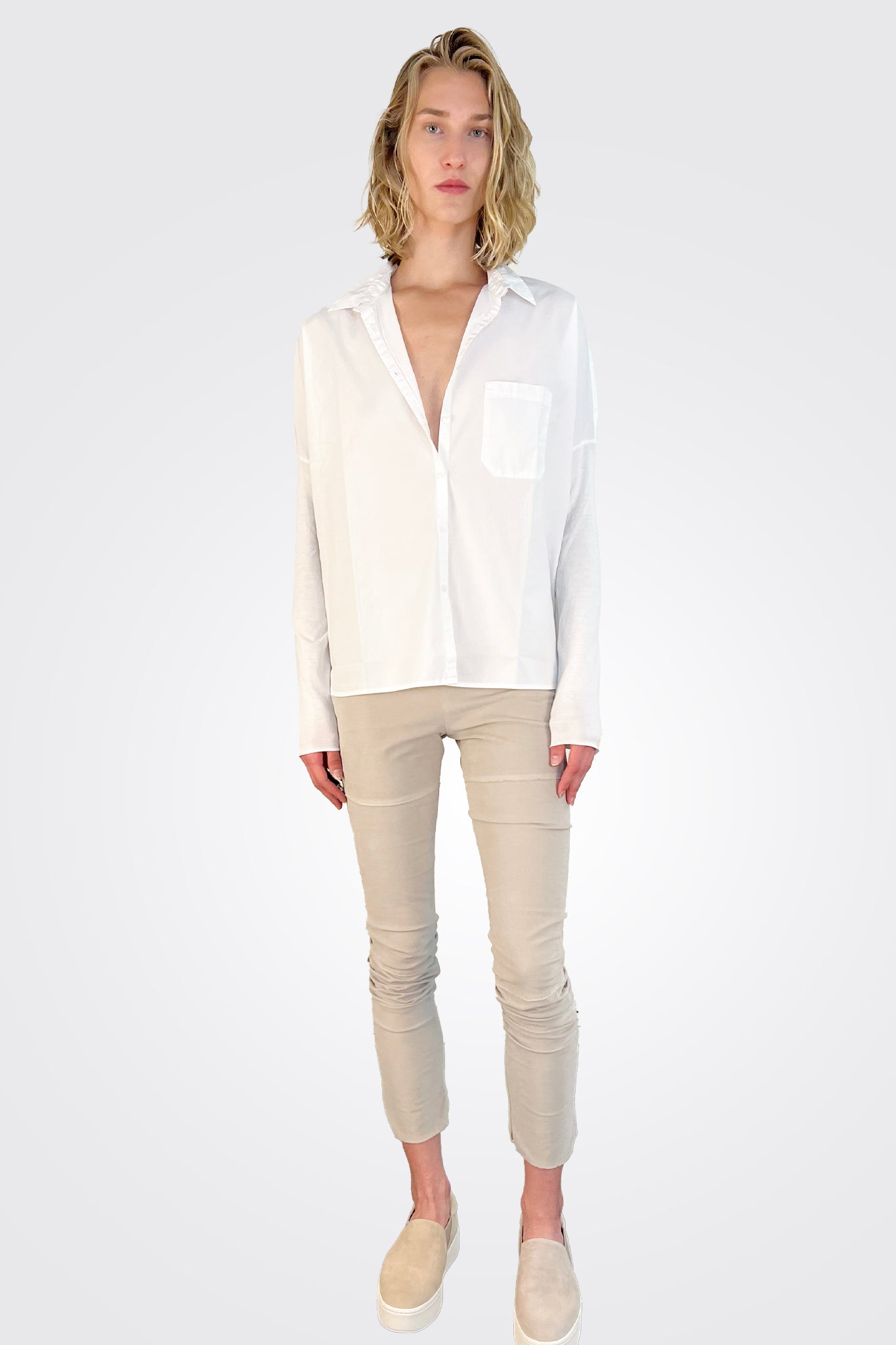 Oversize Pocket Shirt - White by Kristensen — alternate view