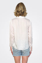 Tali 3/4 Button Down - White by CP Shades — view 3