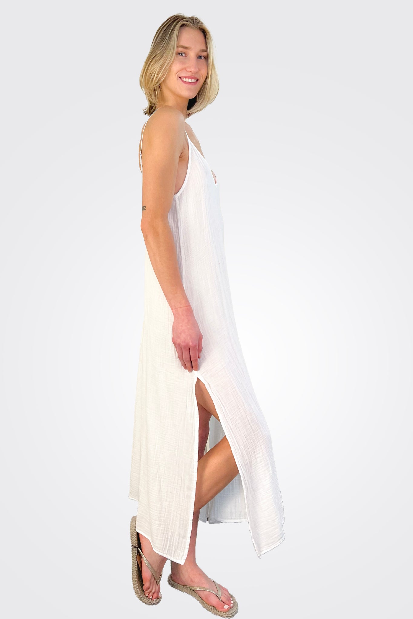 Gauze Dress - White by Stark X — view 3