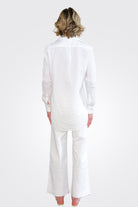 Raw Hem Pants - White by European Culture — view 3