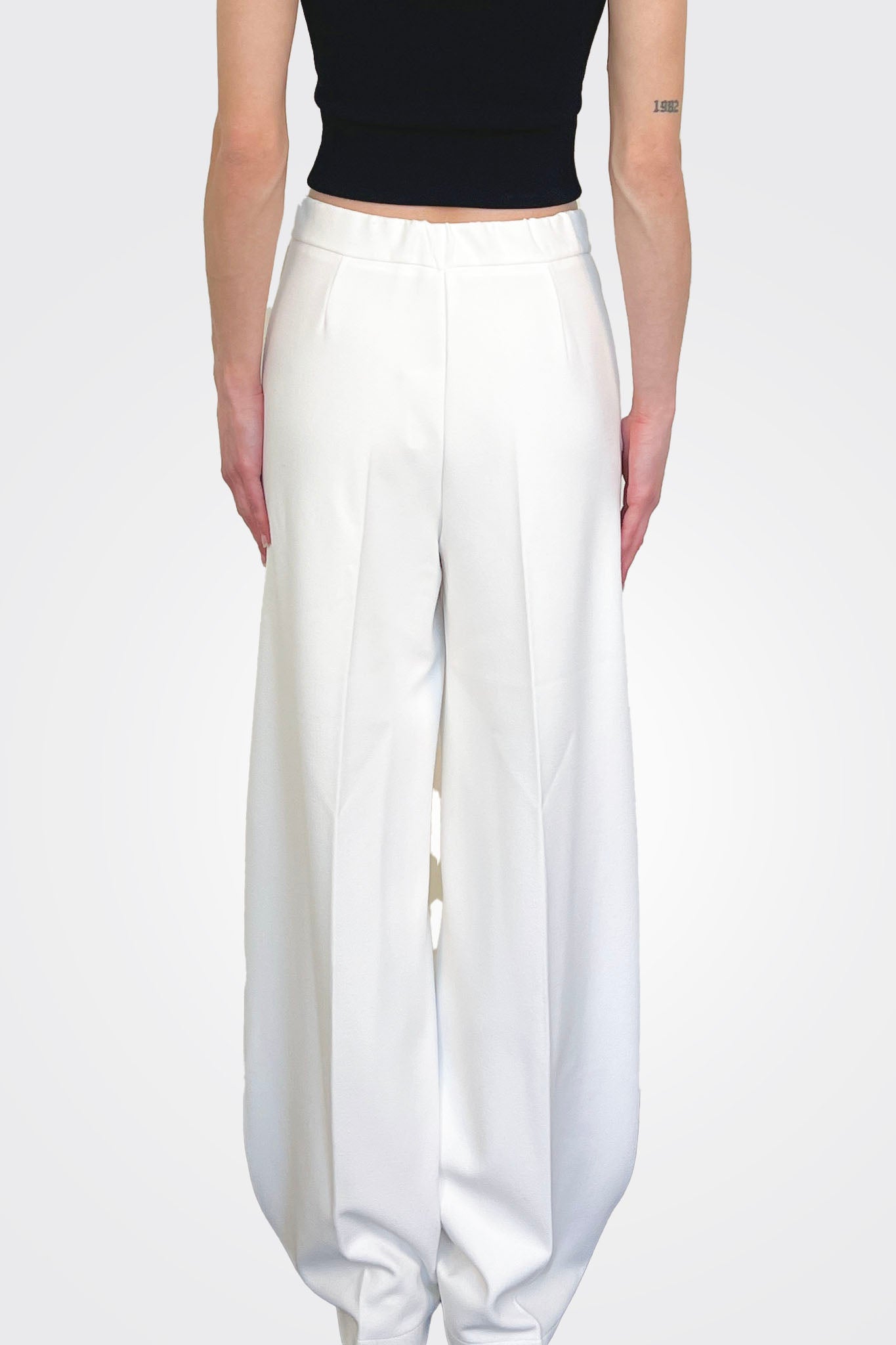 Straight Leg Trousers - White by Liviana Conti — view 3