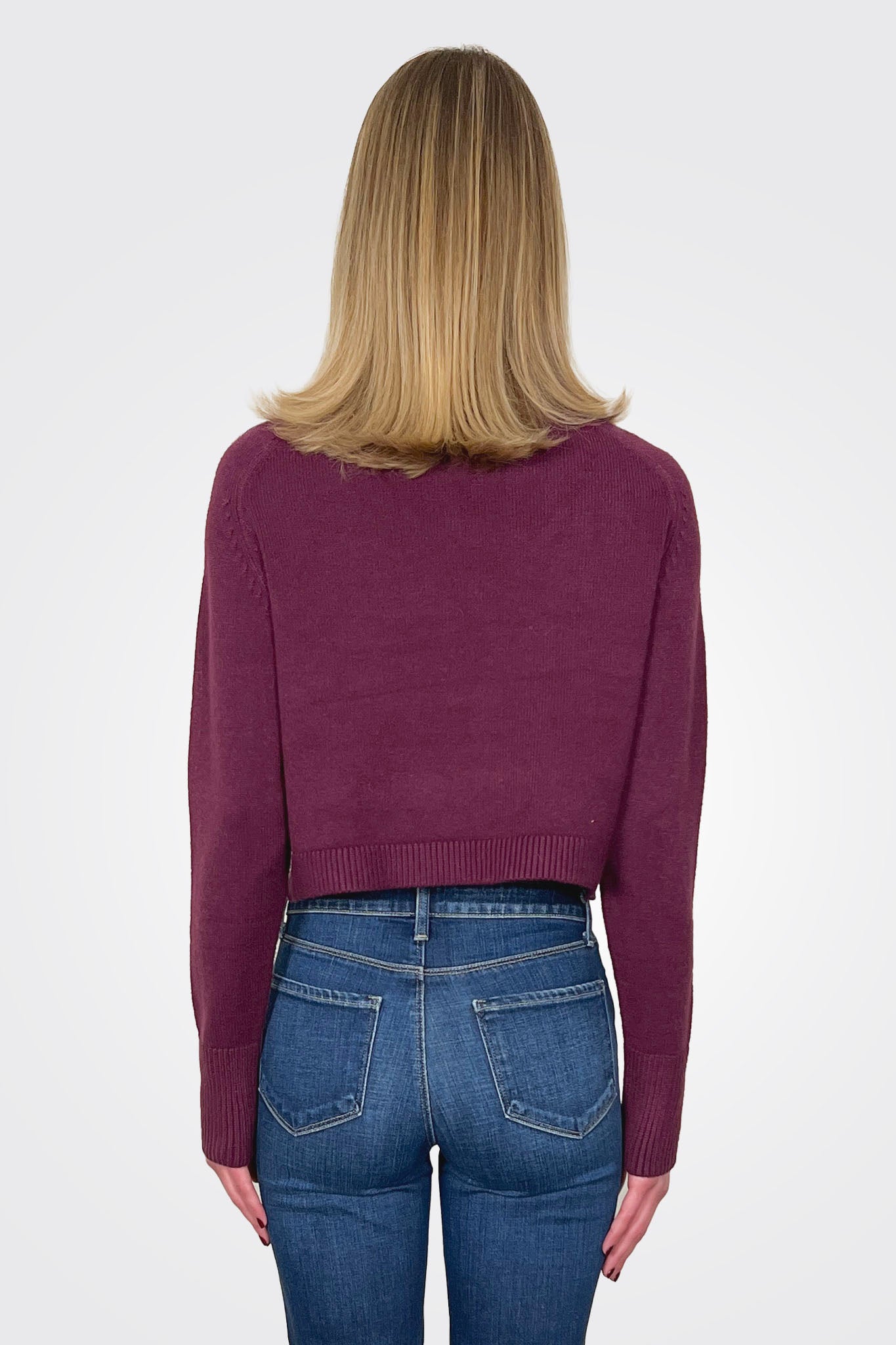 Pugliese Turtleneck Sweater - Wine by Deluc — alternate view