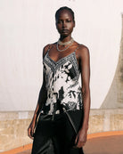 Wonpy Cami Blouse - Black Print by Mes Demoiselles | 25 South Boutiques