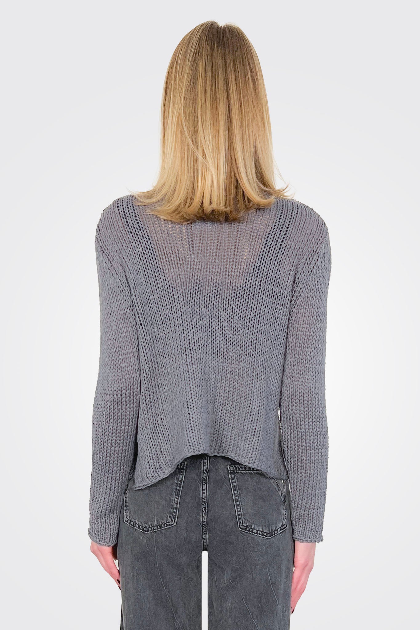 Park Button Chunky Cardi - Carbon Zero by Wooden Ships — alternate view