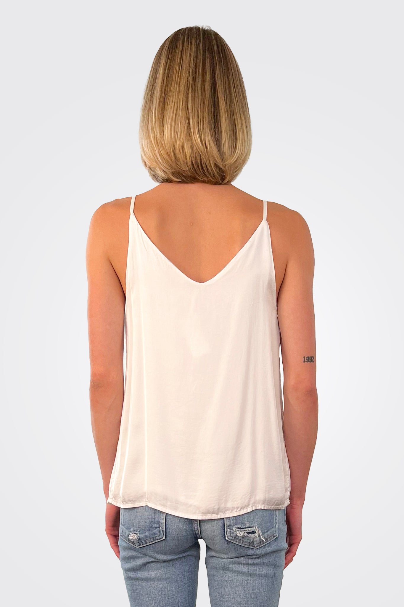 V Neck Camisole - White Sand by HelloNite — alternate view