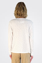 Billie Boyfriend Long Sleeve Tee - White Sand by HelloNite — alternate view