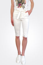 Dafna Bermuda Shorts - White by Bevy Flog — alternate view