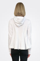 Graphic Zip Hooded Jacket - White by Rundholz — view 3
