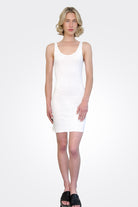 Slip Tank Dress - White by Kristensen | 25 South Boutiques