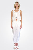 Crop Pant - White by Masons | 25 South Boutiques