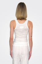 Cotton Mix Tank - White by Private 0204 — alternate view
