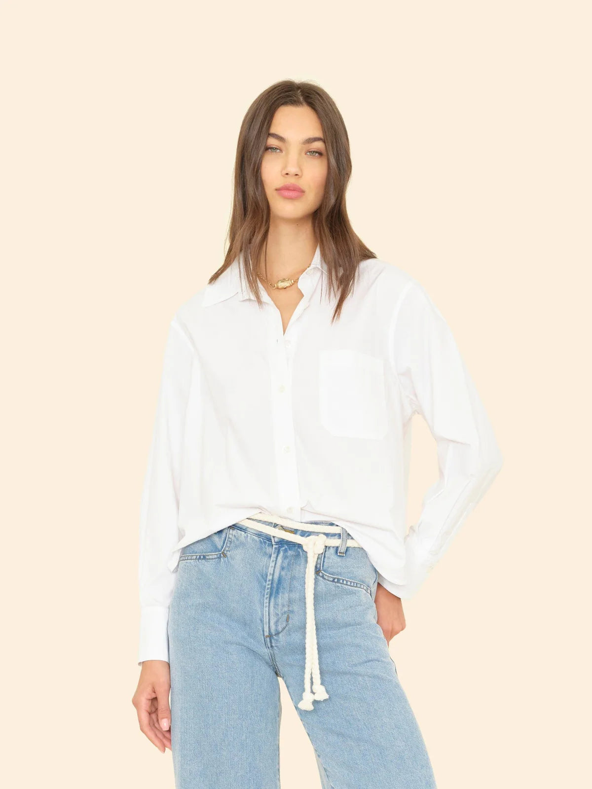 Monroe Shirt - White by Xirena — alternate view