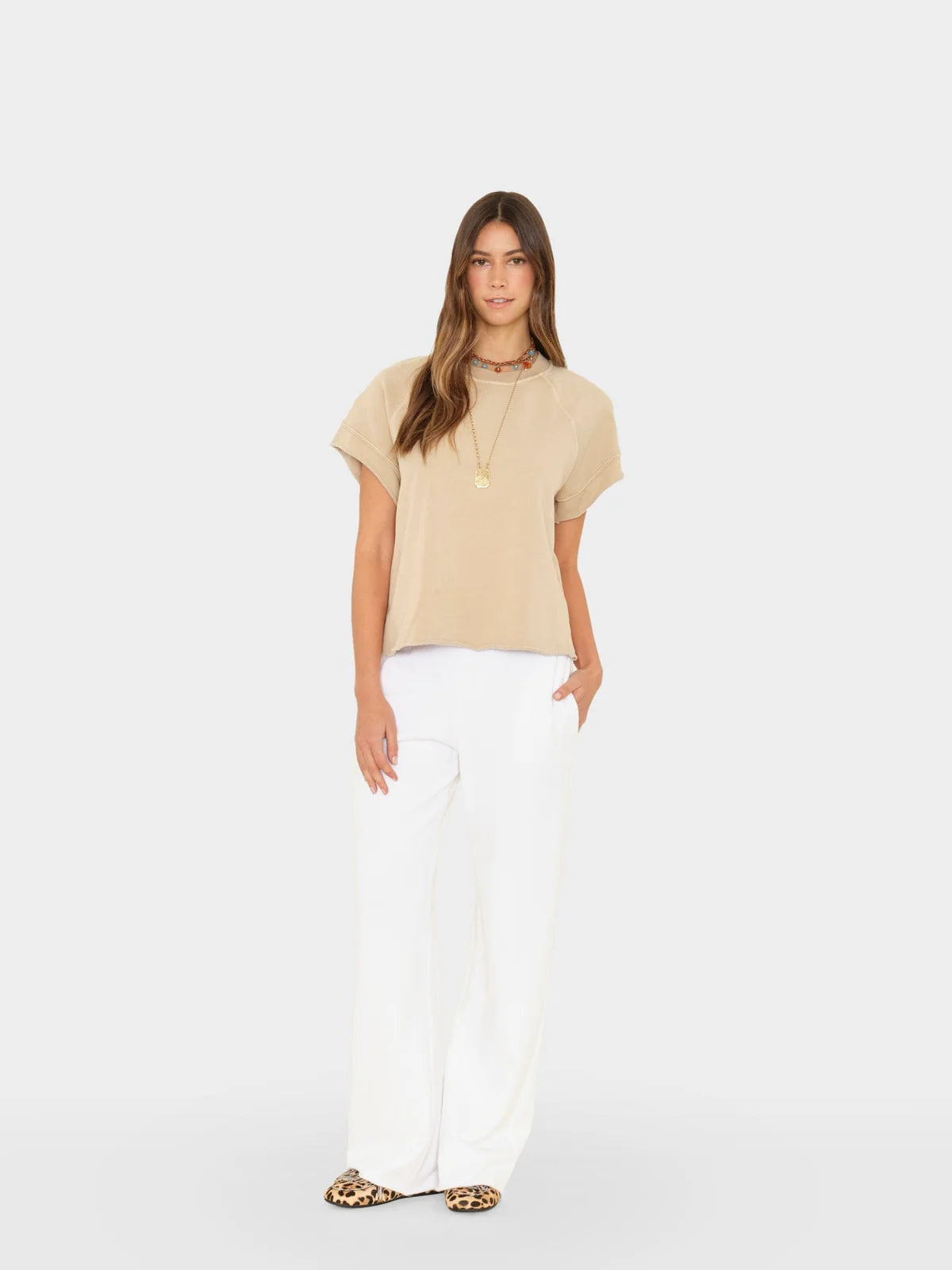 Emmette Terry Sweatpant - White by Xirena | 25 South Boutiques