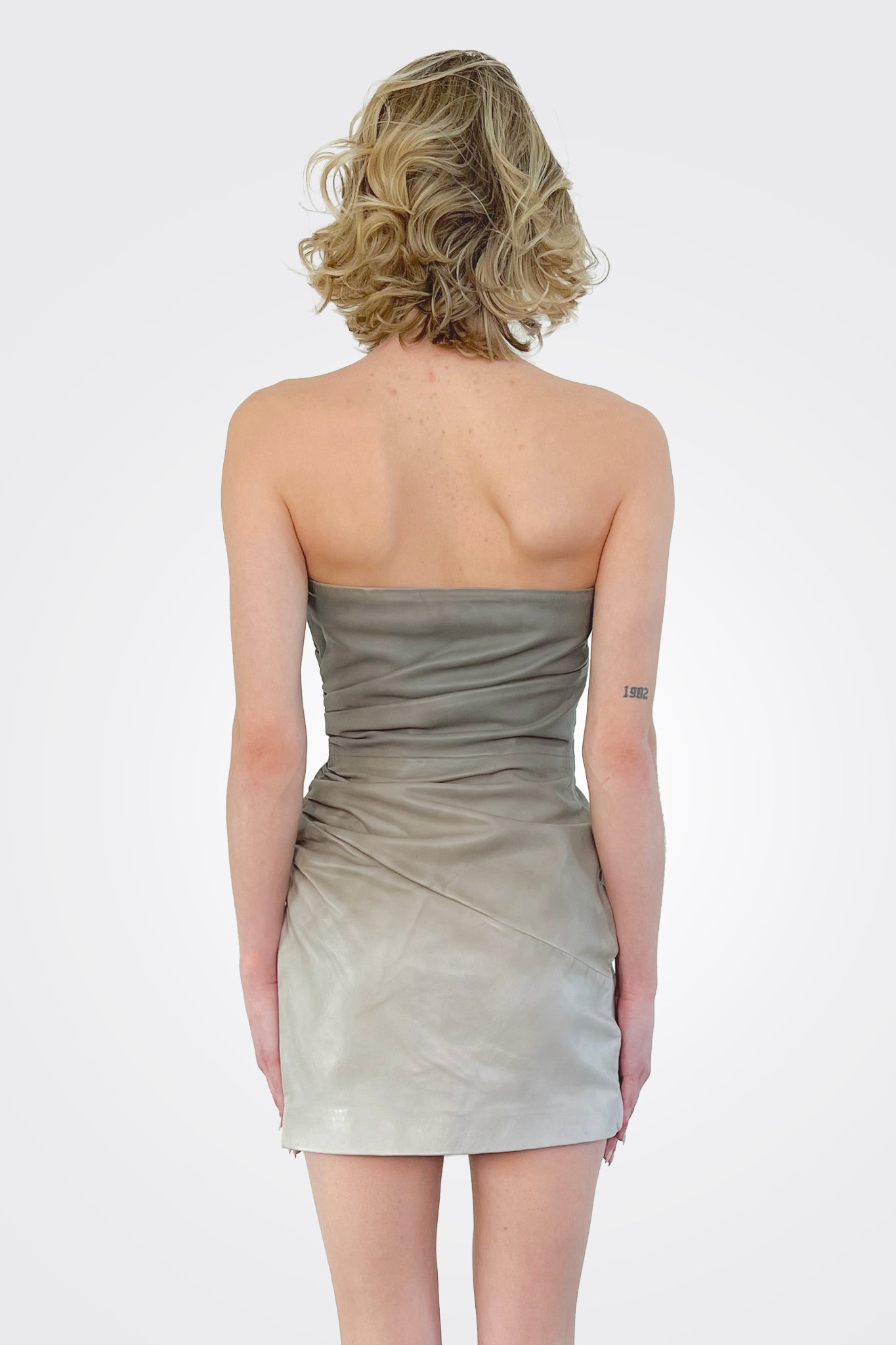 Xandra Leather Dress - Desert Gradient by LAMARQUE — view 3