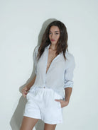 Scout Gauze Shirt - Pale Sky by Xirena — view 3