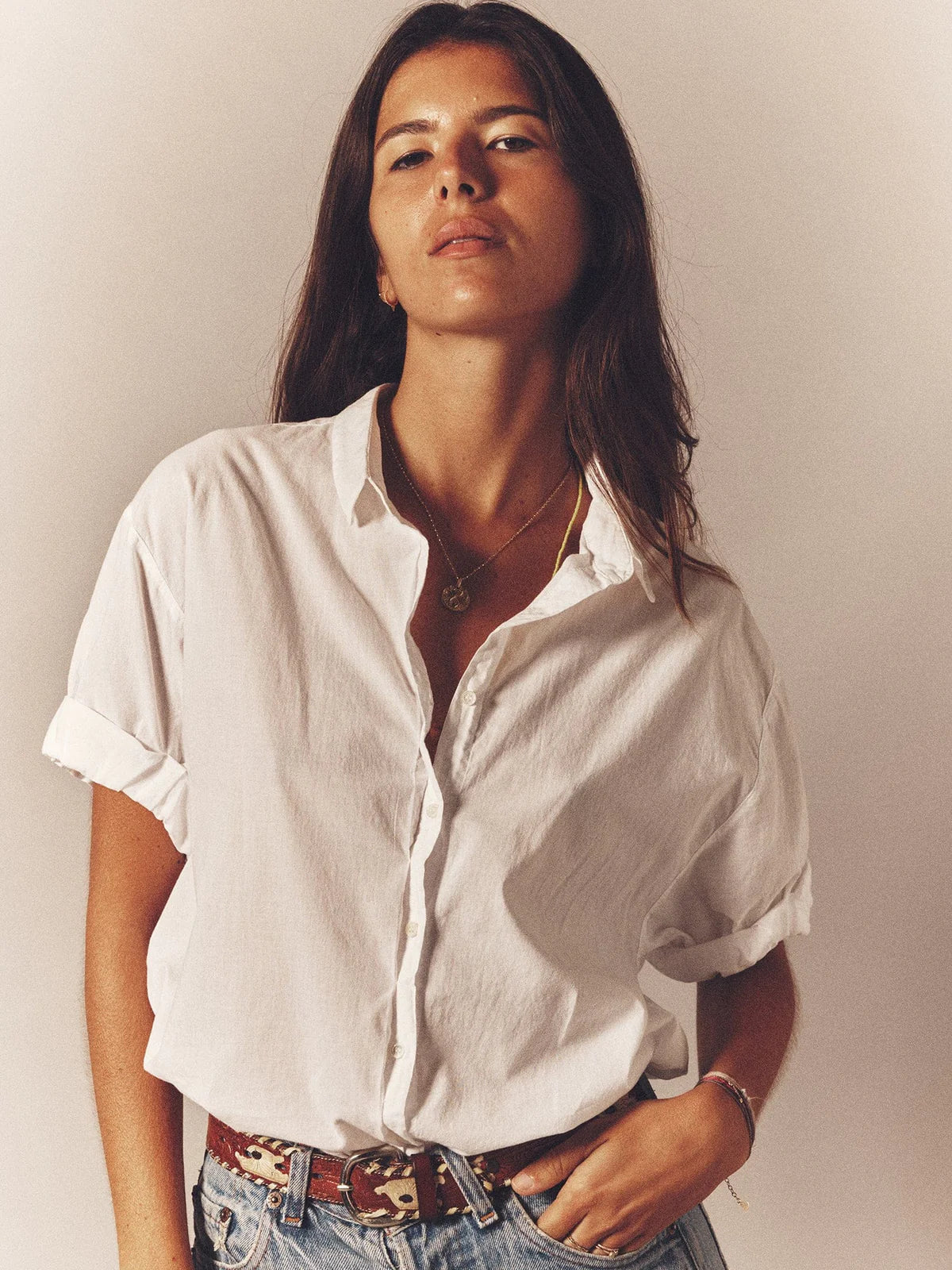 Channing Shirt - White by Xirena — view 4