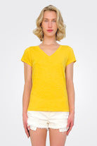 Jilian Original Slub V Neck Tee - Zest by Velvet — alternate view
