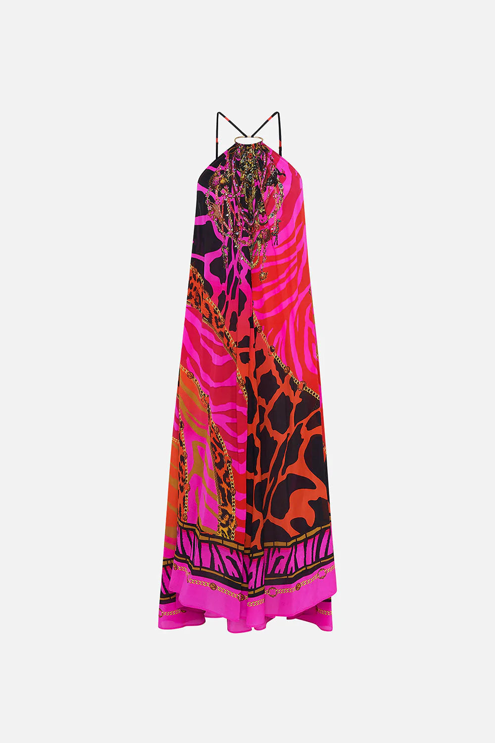 Gather Neck Halter Maxi Dress - Always Change Your Spots by Camilla — view 6