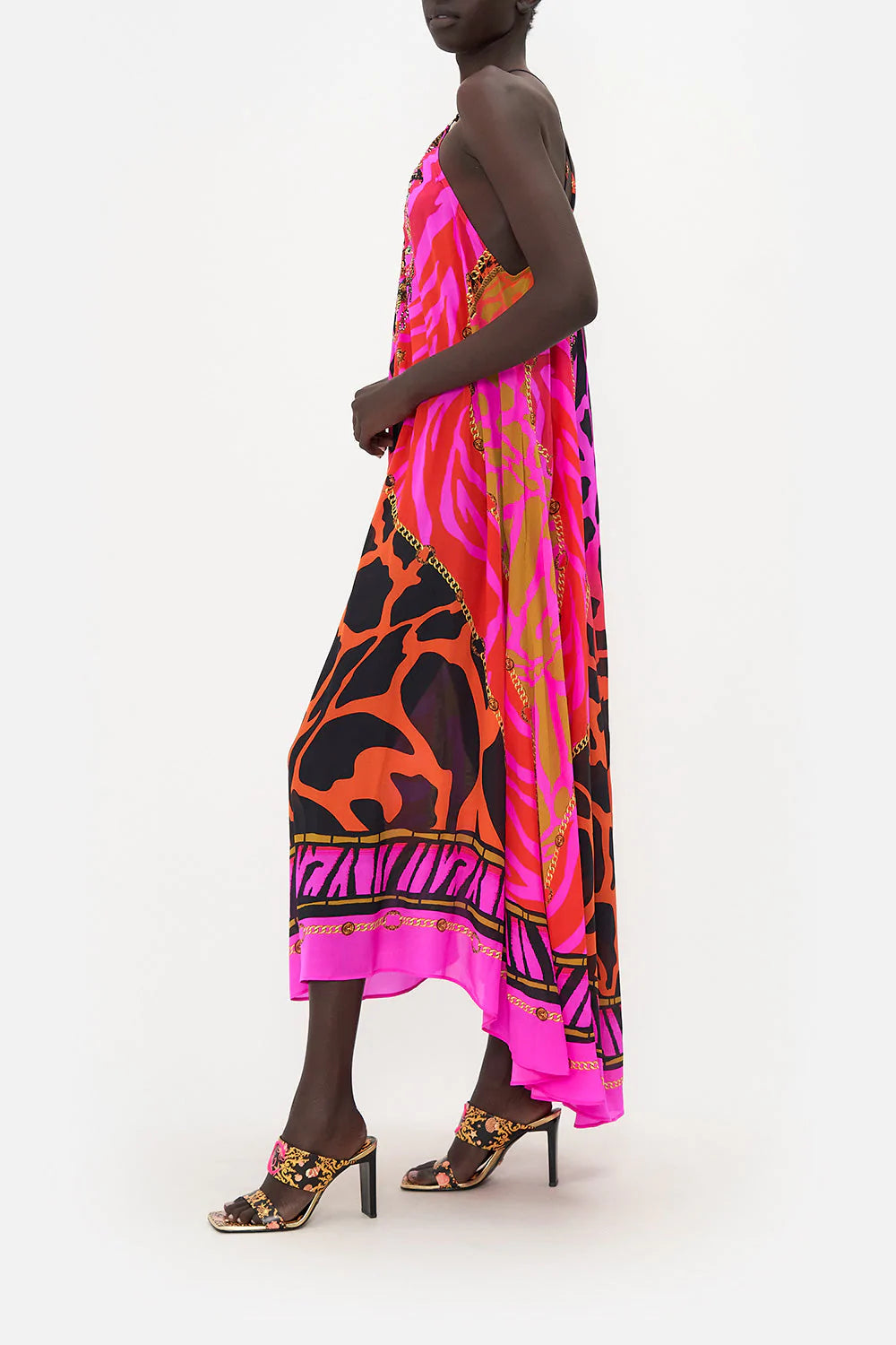 Gather Neck Halter Maxi Dress - Always Change Your Spots by Camilla — view 3